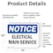 Signmission Electrical Main Service, 14 in W x Rectangle, Vinyl Decal OS-2PACK-NS-D-1014-L-11660 - alternate 6